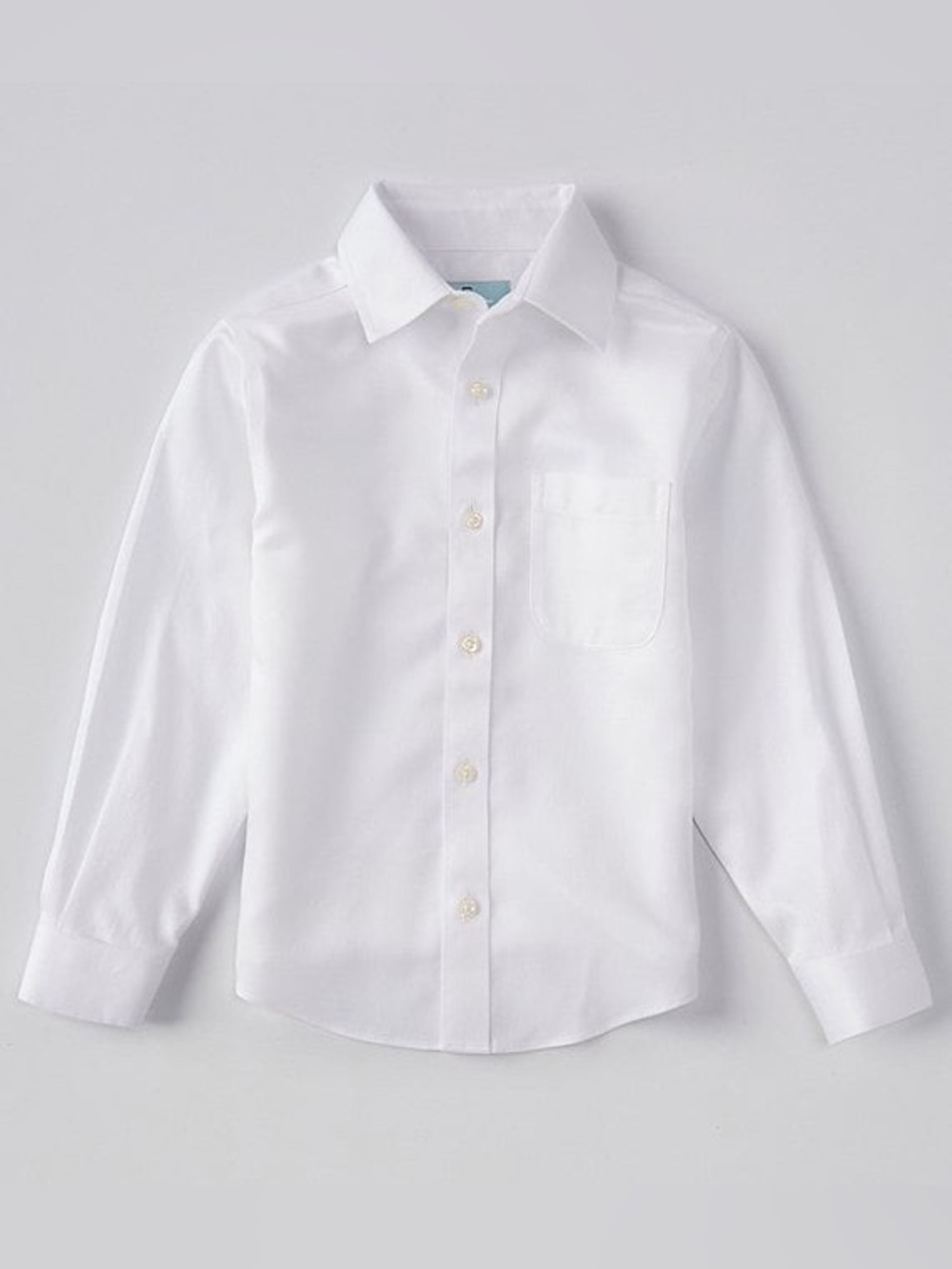 Big Boys Spread Collar Herringbone Shirt , Size 8